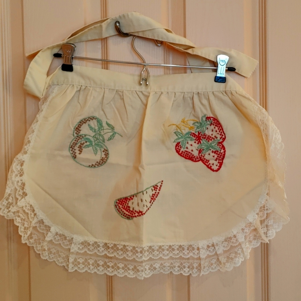 Vintage Hand Embroidered Apron